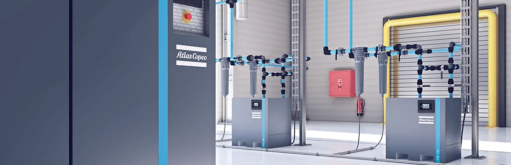 Lage druk installatie - Compressor - Koeldrogers - Filters bijgesneden