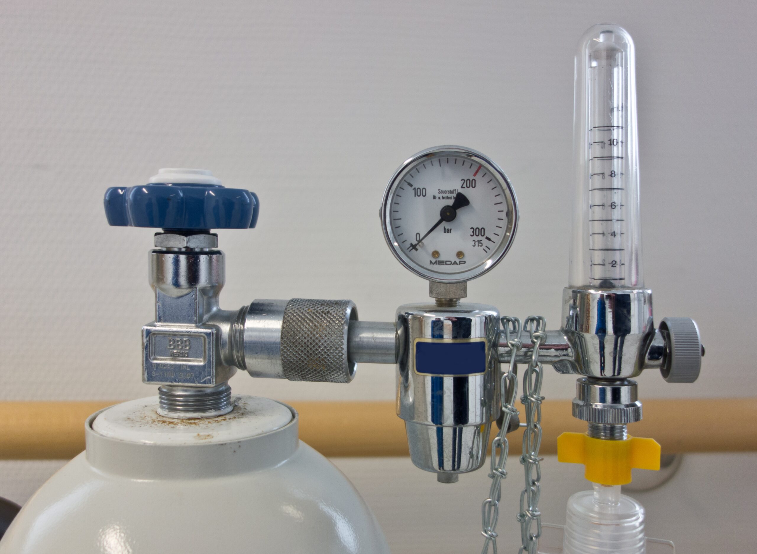 Zuurstof - Ademlucht - Buffercilinder - Cilinderfles - Manometer